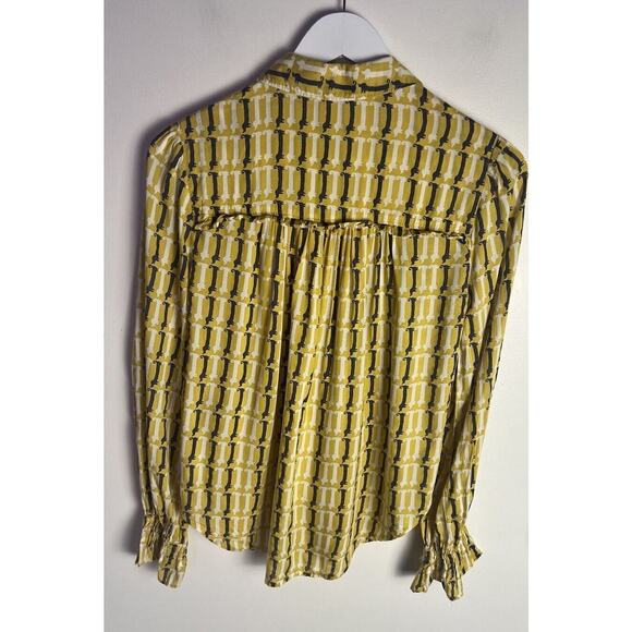Anthropologie Maeve Fredericka Button Down Shirt Dachshund Dog Size 2 - Picture 3 of 10